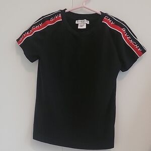 Givenchy Kids Black Tee with Red Details